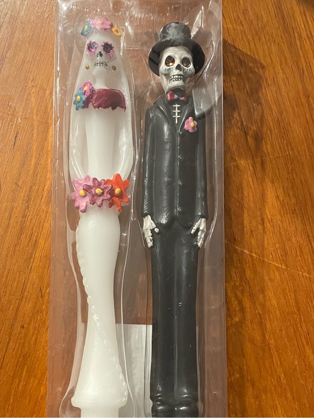 Halloween Skeleton candle Bride /Groom